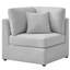 Fauteuil d'angle gris, pour une maison moderne, tissu facile à nettoyer, accoudoirs carrés, coussins d'assise amovibles et réversibles, aucun assemblage requis, coussin décoratif inclus, structure robuste, coussin d'assise moelleux-1240951236-1240951239