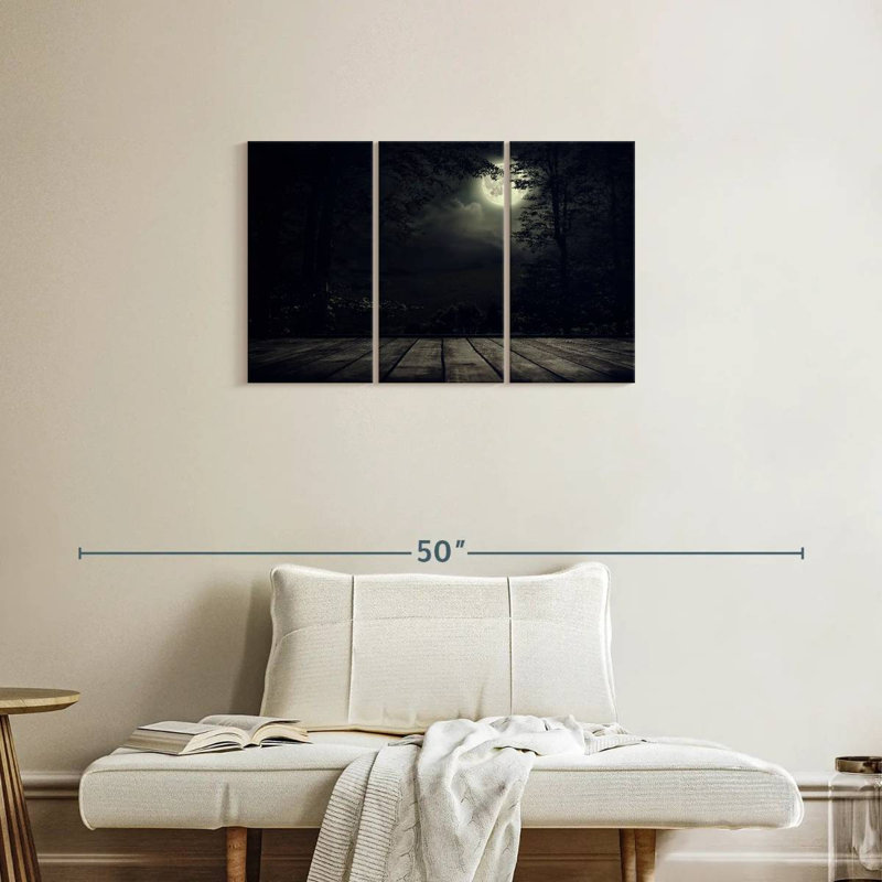 Pleine lune merveilleuse, H 20 po x l 33 po