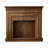 Nut-Brown Solid Wood Freestanding Fireplace