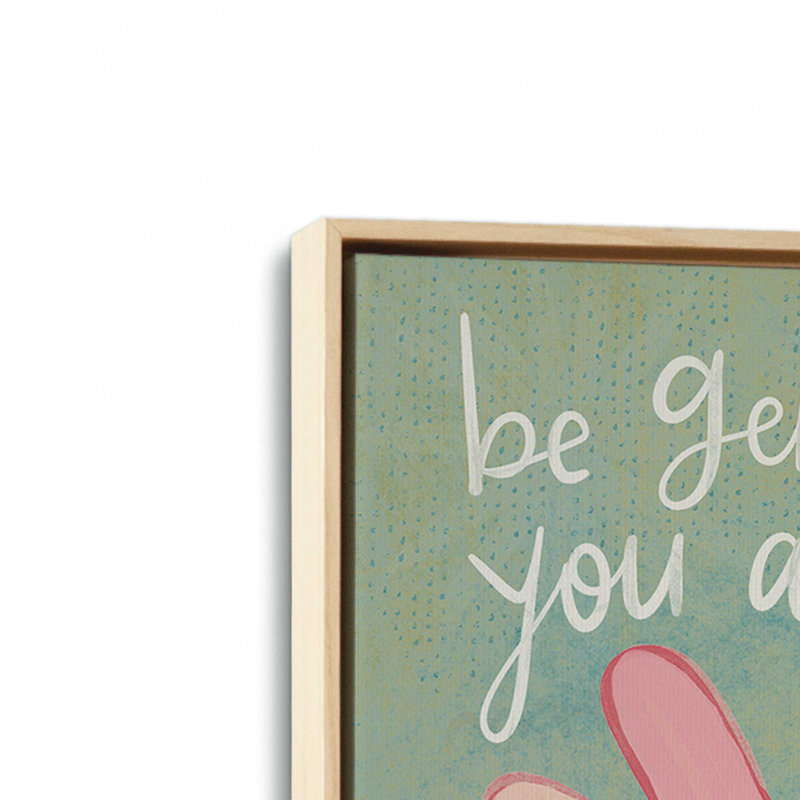 Be Gentle by Katie Doucette Art Print, L 36 x H 36, Érable, Toile avec cadre