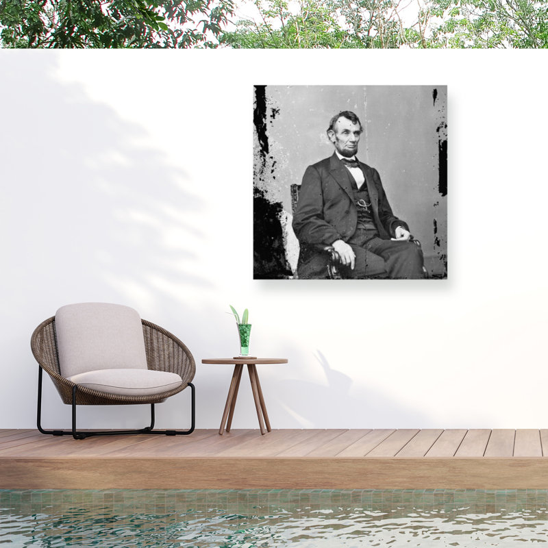 Toile d'extérieur Marcus Jules Abraham Lincoln, 14" H x 14" W