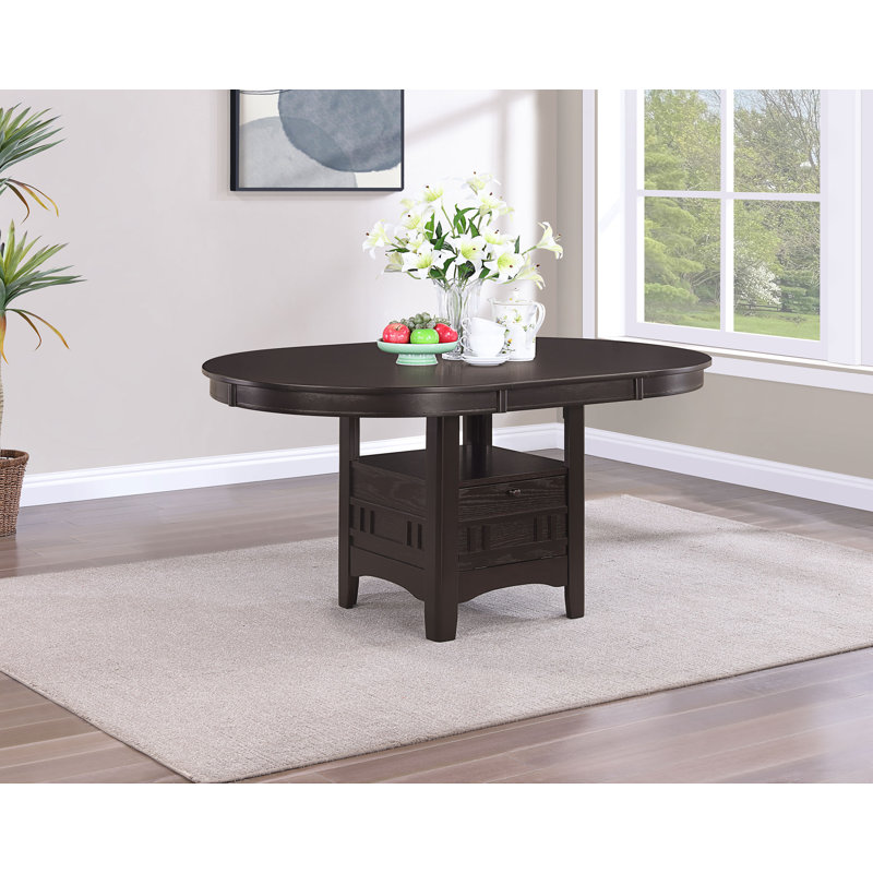 Guntersville Oval 60-inch Extension Leaf Dining Table Espresso, Espresso, 30.5"