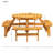 Lanisha 8 - Person Wood Patio Dining Set with Round Table