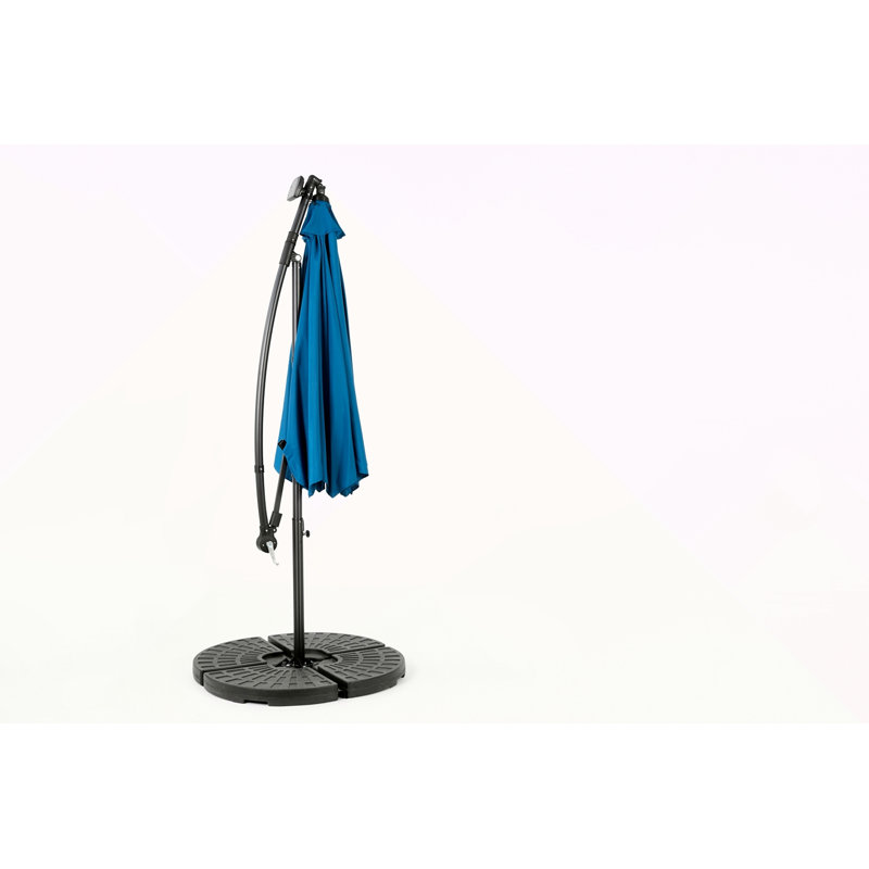 Parasol de marché à DEL 10 pi, Bleu