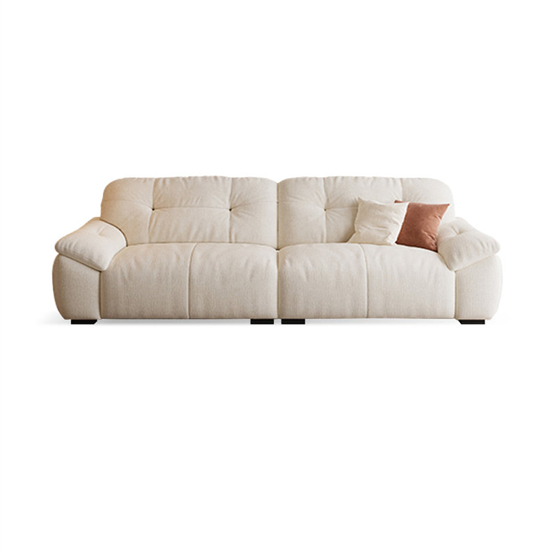 Canapé modulaire en chenille blanc crème, 3, H 36,61 po x l 102,36 po x P 41,34 po