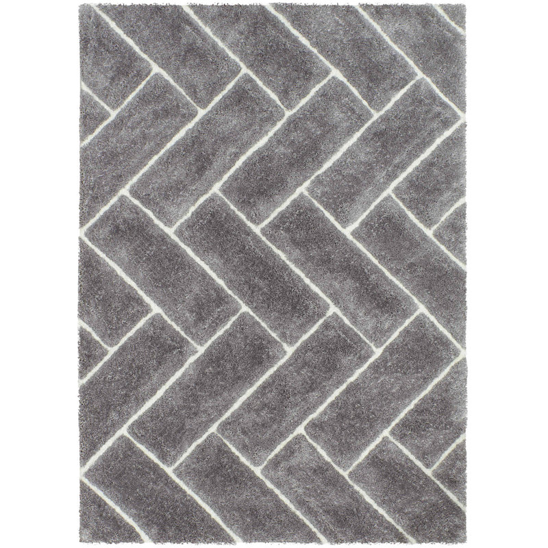 Geometric Indoor Rug, Rectangle 5' x 7'