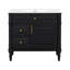 Meuble-lavabo 36 po avec lavabo, noir-1649276605