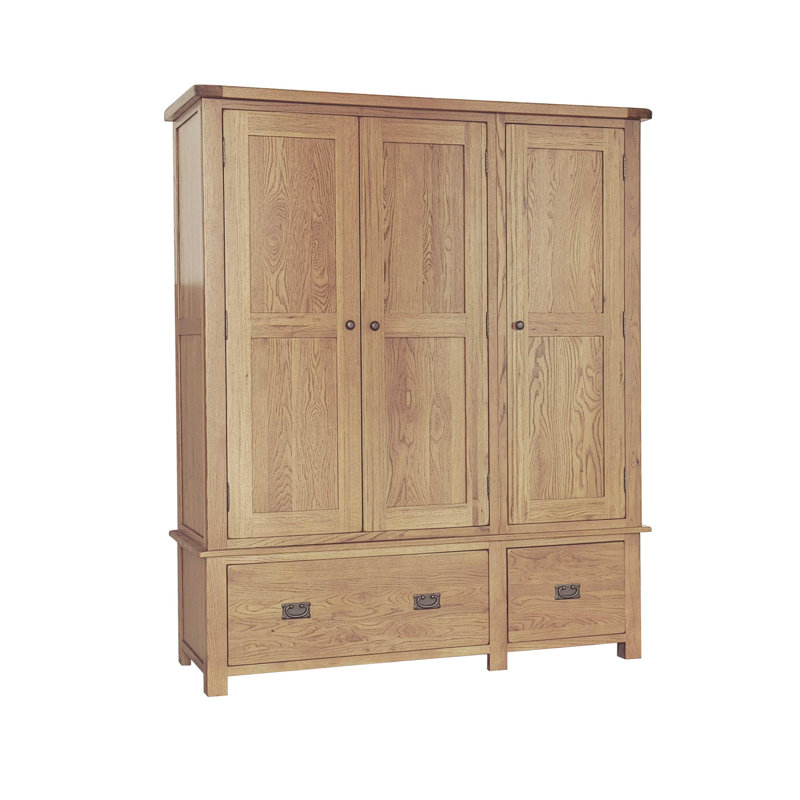 3 Door Solid Wood Wardrobe