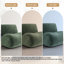 Fauteuil d'appoint pivotant rembourré avec dossier amovible Caleb-1152682350