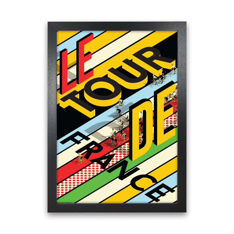 'TDF Isometric' - Graphic Art Print on Paper, Black Framed, 60cm H x 42cm W x 3cm D