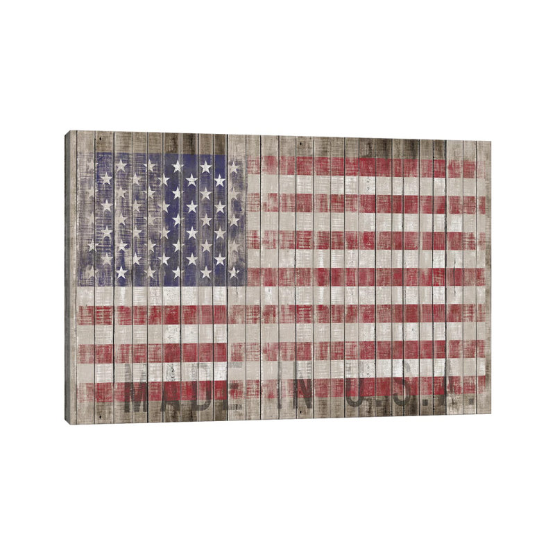 American Flag I by Diego Tirigall - No Frame Print on Canvas, 101.6 cm H x 66.04 cm W x 1.91 cm D