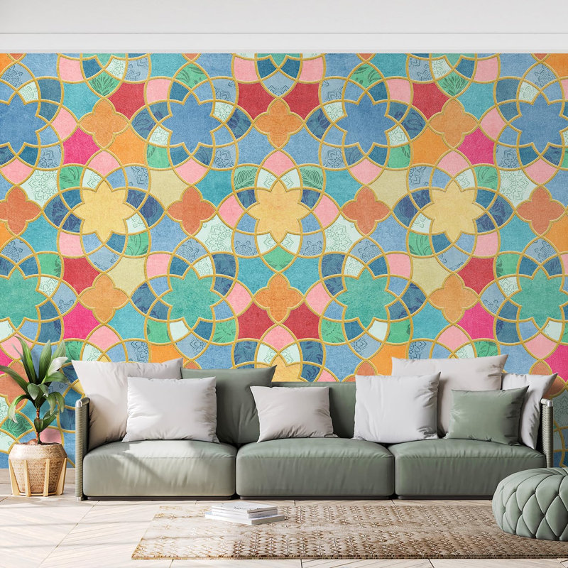 Peel & Stick Geometric Border, 108" L x 168" W
