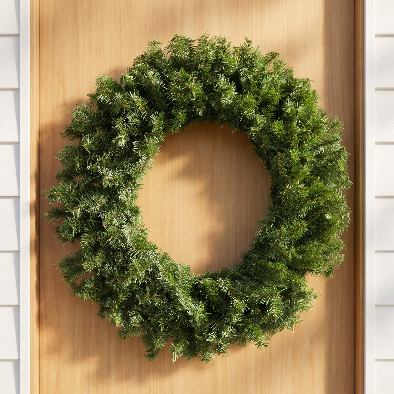 Artificial Canadian Pine Wreath Unlit, 24" H x 24" W x 3" D