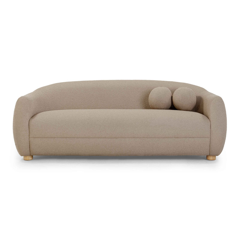Tov Furniture Judy Light Brown Boucle Sofa, Light Brown