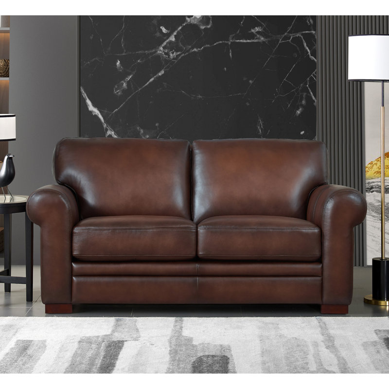 Brookfield Upholstered 70'' Sofa, Caramel Brown