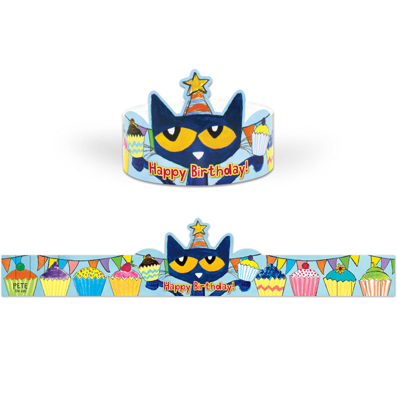 Couronne de joyeux anniversaire Pete le chat