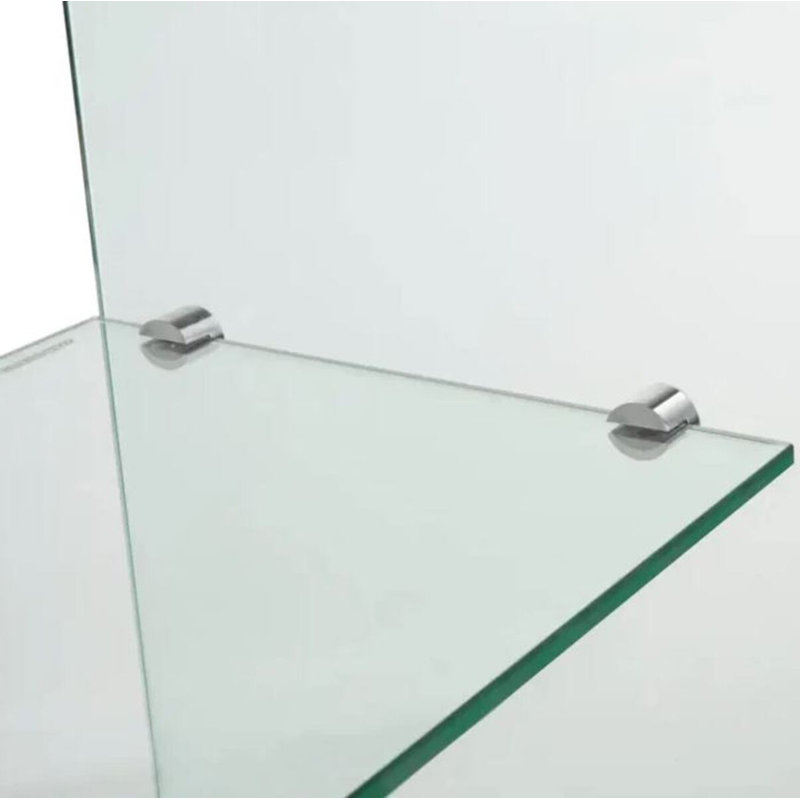 Clear Shelf Console Table