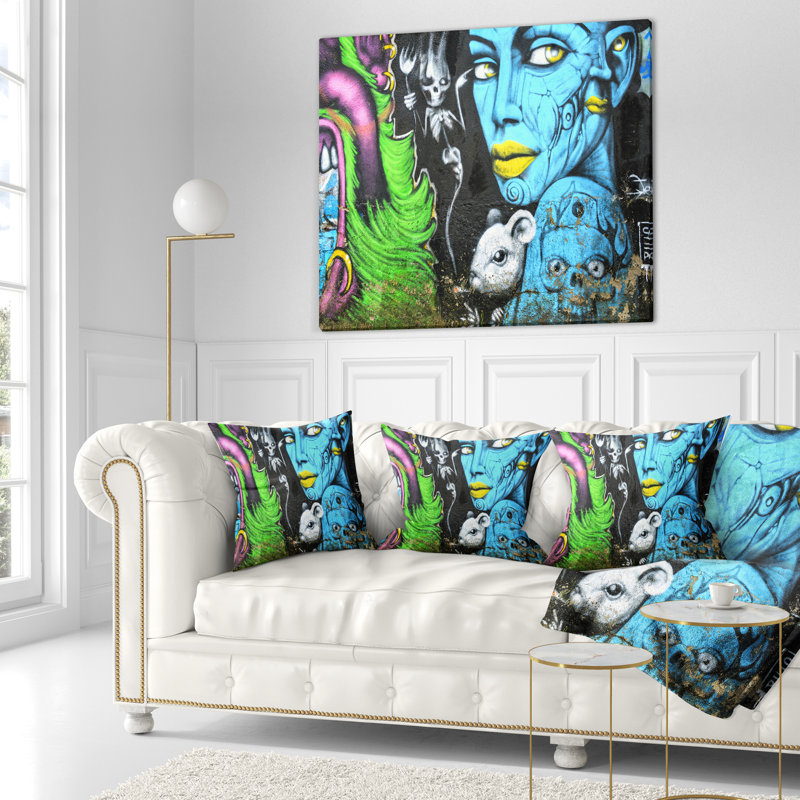 Coussin lombaire contemporain Glow of Technology, 12 po x 20 po, Rectangulaire