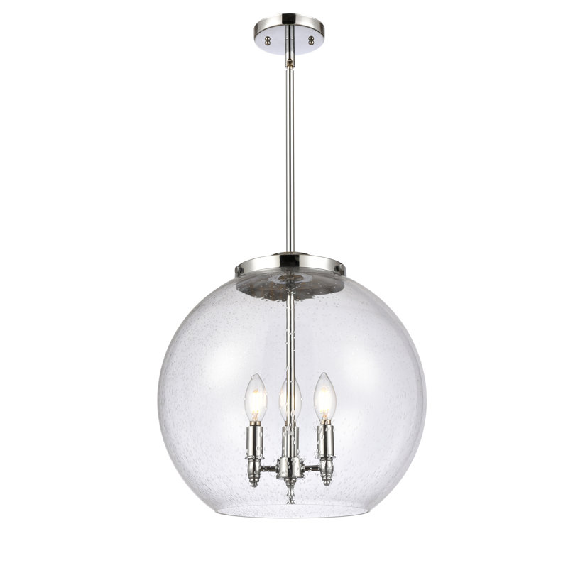 Ralph 3 - Light Pendant, 18.38" H x 17.75" W x 17.75" D, Polished Chrome, Seedy