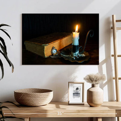 Kerner Ancient Bible And Candle