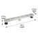 36" Linear Brushed Nickel Shower Drain with Balance Pattern Grate