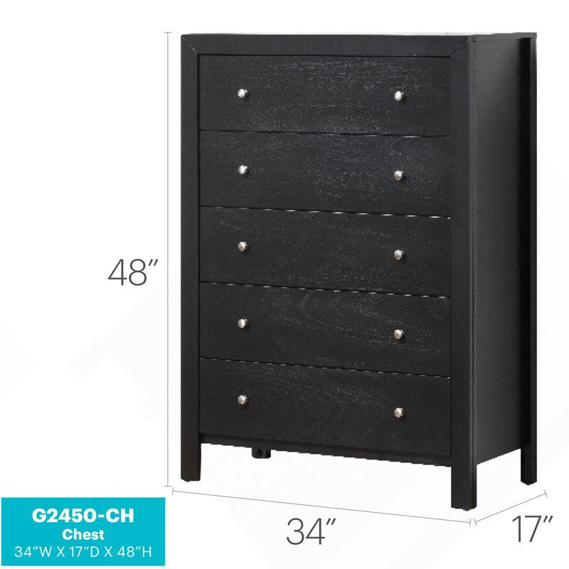 Commode Burlington G2450-CH, noire, Noir