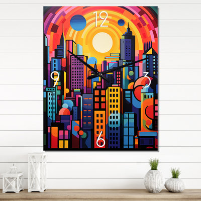 Horloge murale moderne City Honolulu Popart I - Cityscapes