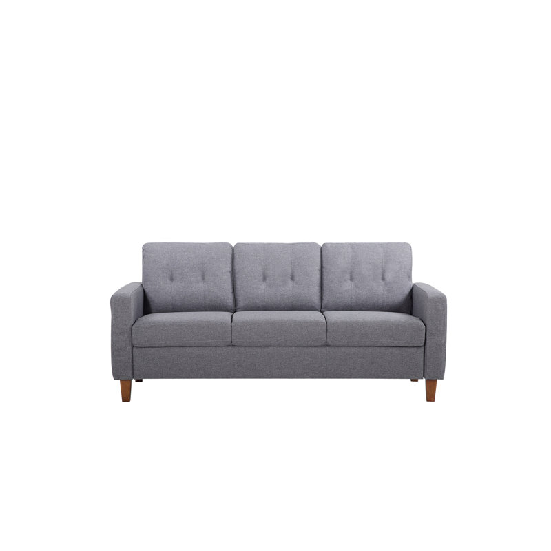 Rossetti Upholstered 76.77'' Sofa, Dark Gray