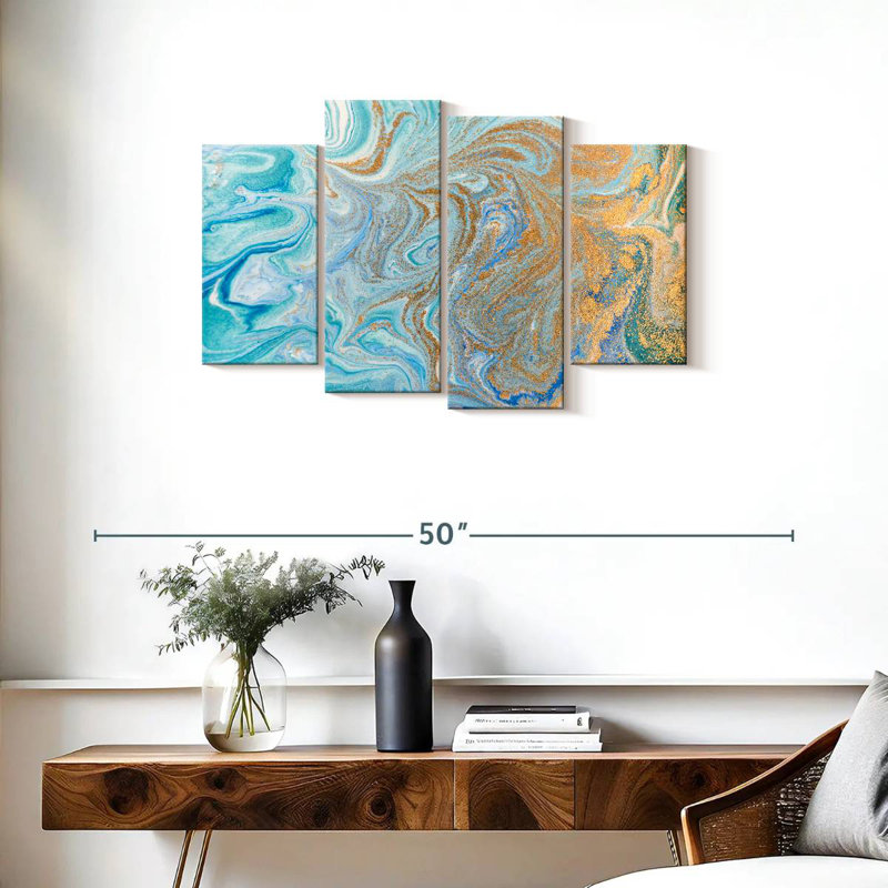 Avery Abstract Marble, 22" H x 36" W