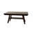 Transitional Rectangular Dark Walnut Table, With Shelf Storage, Rubberwood Table For Dining, Constructed-369830113