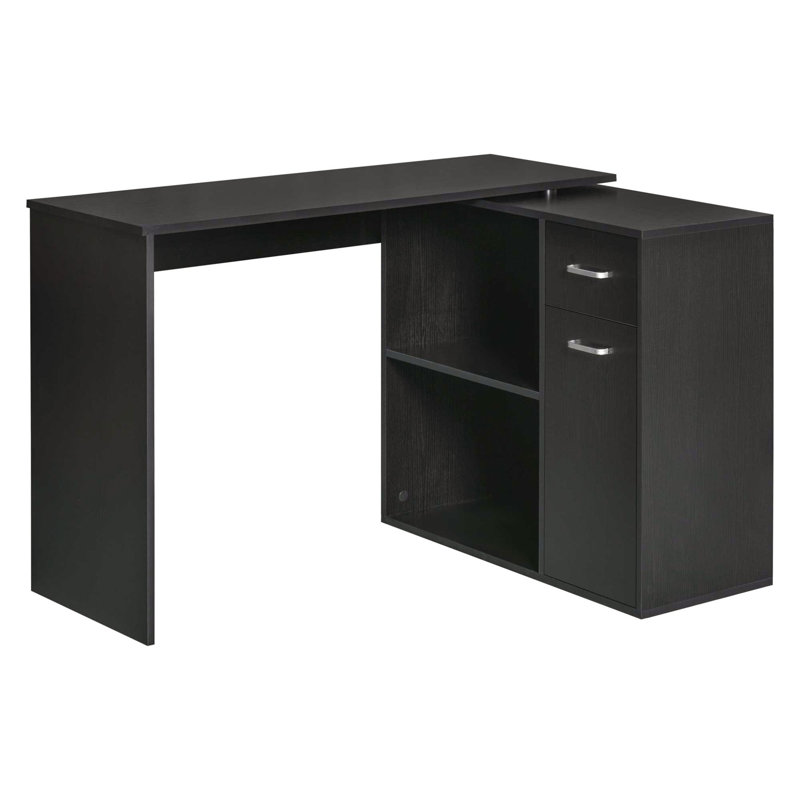 Alohi L-Shaped Executive Desk, Black