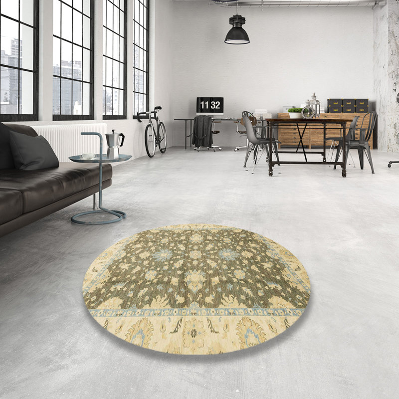 Abstract Indoor Rug, Round 7'