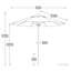 Parasol de patio blanc en aluminium 9 pi-1826997905