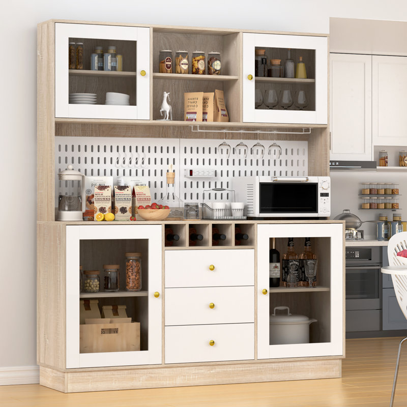 Garde-manger l 63 po Arbela, Brun / blanc