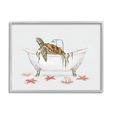 " Turtle Bathtub Sea Life Seaweed " by Ziwei Li