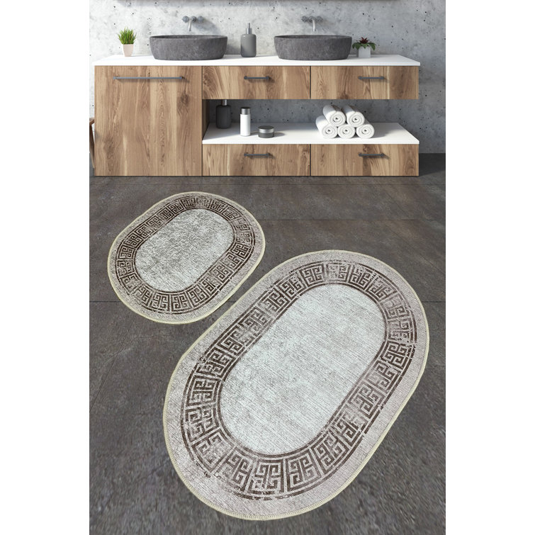 Bless international Bath Rug with Non-Slip Backing