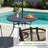 5 Piece Patio Dining Set, Outdoor Dining Table And Chairs Set For 4, 4 Swivel Chairs, 1 Iron Round Table With Adjustable Umbrella Hole, Patio Furniture Set For Deck, Backyard, Lawn, Poolside-327810803
