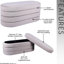 Banc en velours taupe avec rangement
