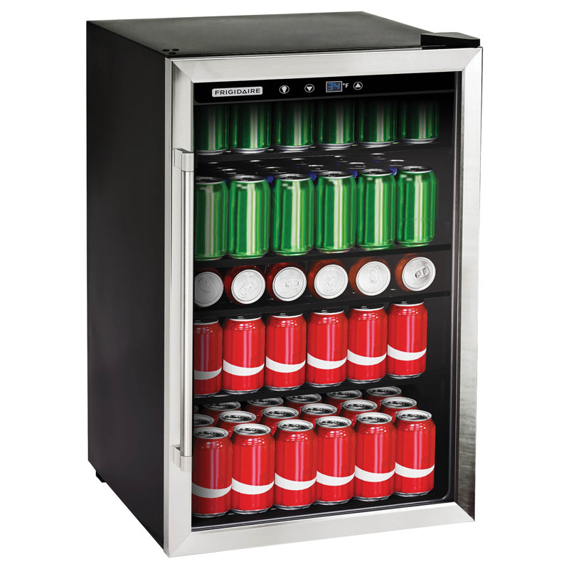 4.4-Cu-Ft. 126-Can Stainless Steel Door Beverage Center Compact Refrigerator