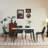 Large Rectangular Table With Strong Metal Base Modern Stone Dining Table For Kitchen 1.4M