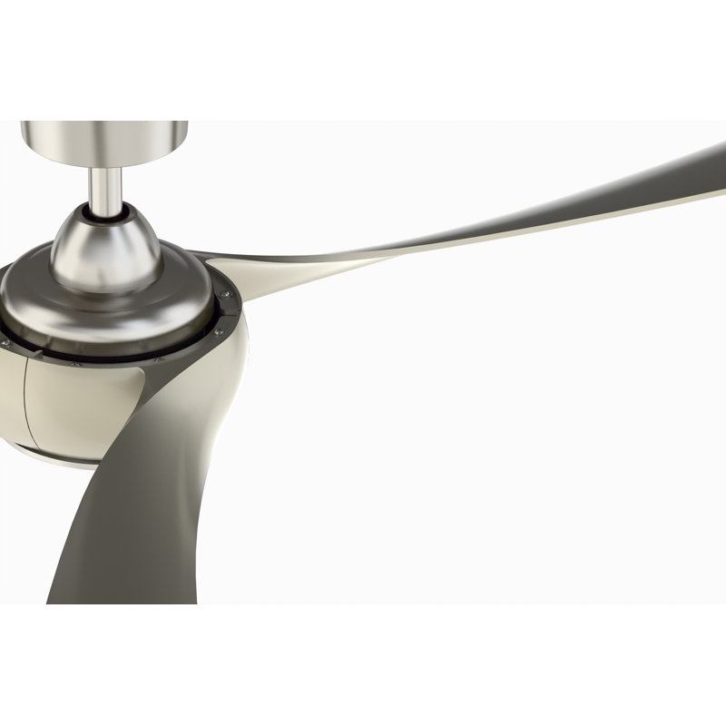 Wrap Custom Indoor/Outdoor Ceiling Fan DC Motor - Brushed Nickel, Brushed Nickel