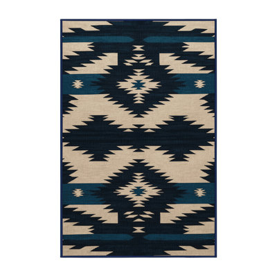  Washable Mountain Shadow Southwestern Area Rug
