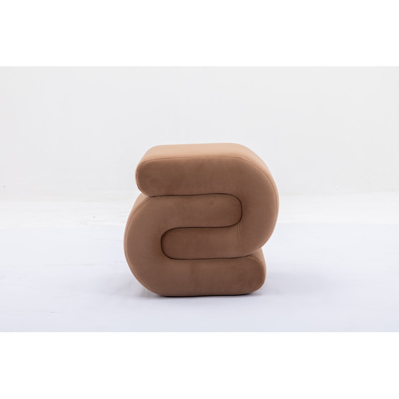 Tabouret de maquillage en S en forme de S, Café