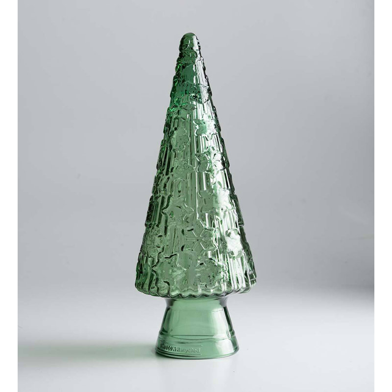 Recycled Glass Holiday Tree, Small, 13" H x 5" W x 5" D