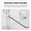 Porte de douche ajustable en chrome semi-sans cadre, verre trempé durable pour salle de bain moderne
