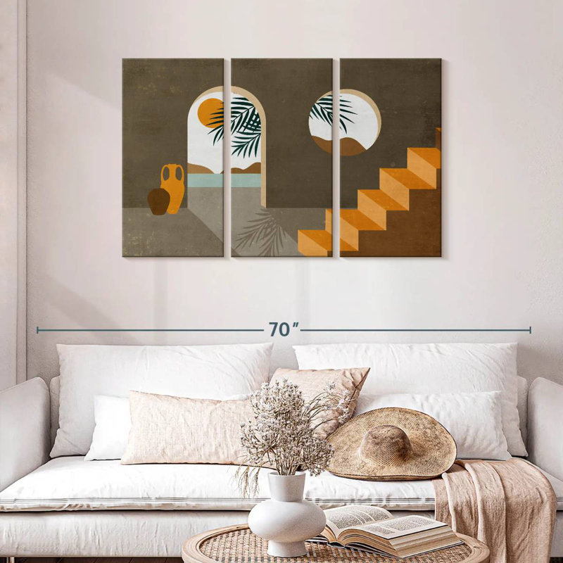 Lilie Midcentury Interior Abstract, 28" H x 45" W