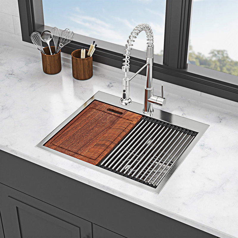 Drop-In Topmount Single Bowl Kitchen Sink