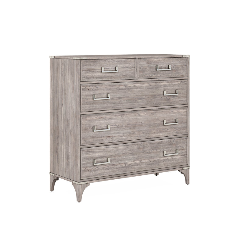 Commode 5 tiroirs Grieg, gris