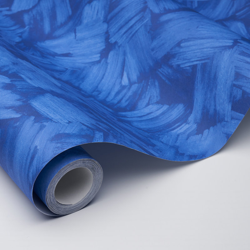 Schumacher x Backdrop Atmos Wallpaper, Bright Blue