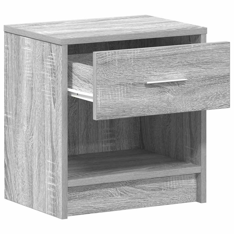 Bedside Cabinets With Drawer, Grey Sonoma, 1